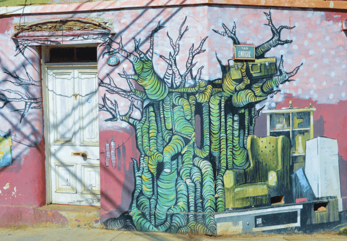 Graffitis in Valparaíso.