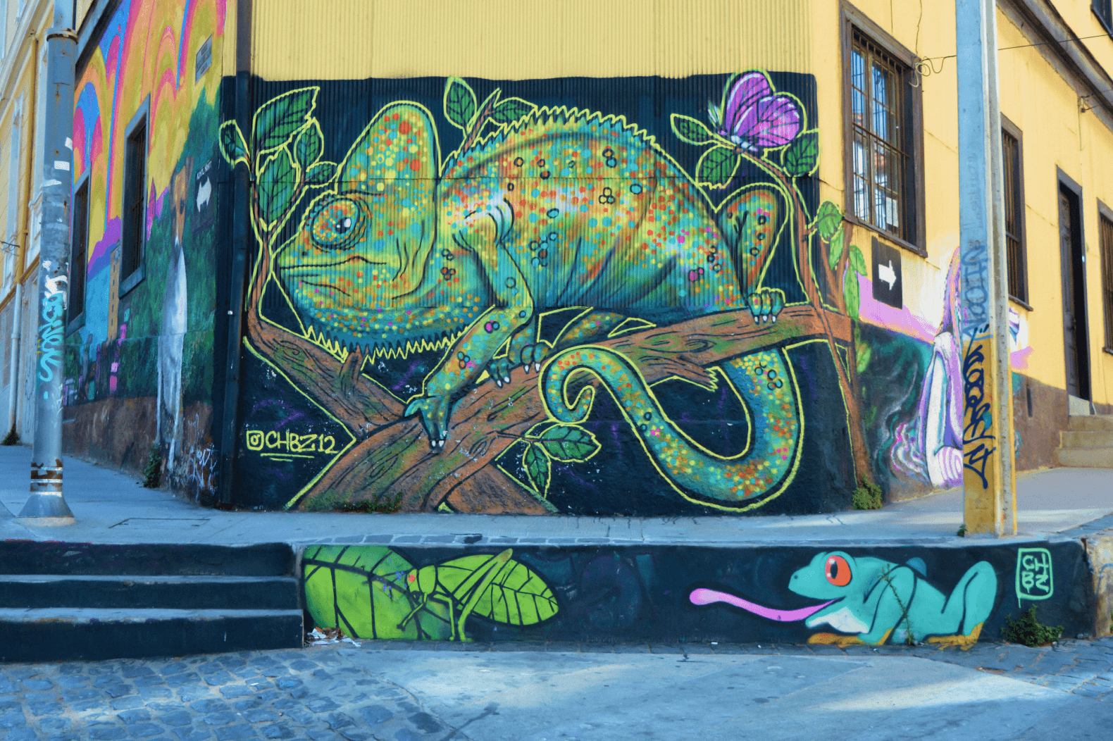 Graffitis in Valparaíso.