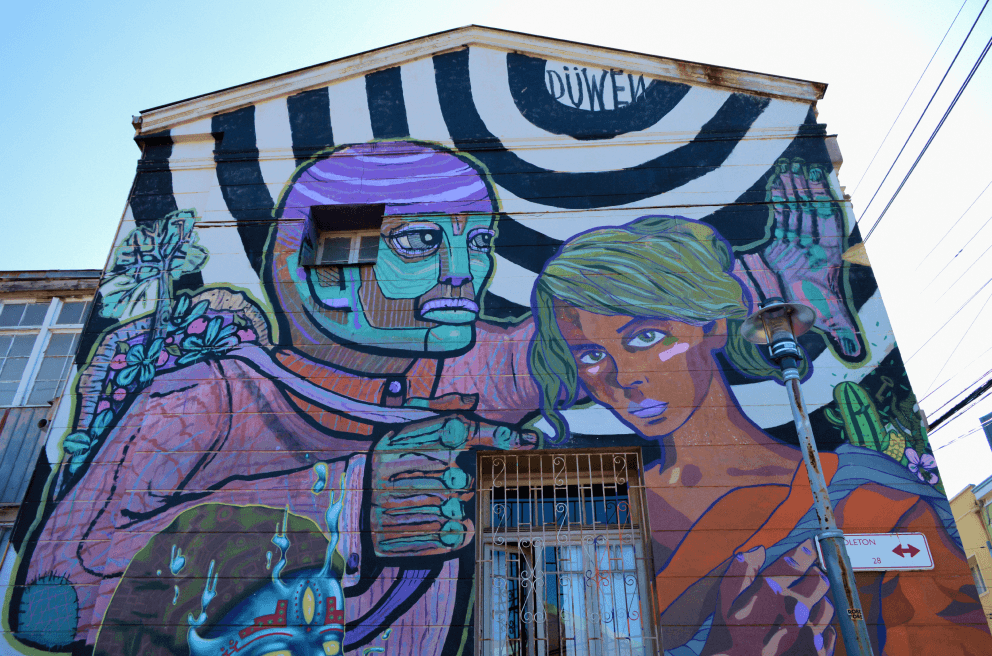 Graffitis in Valparaíso.